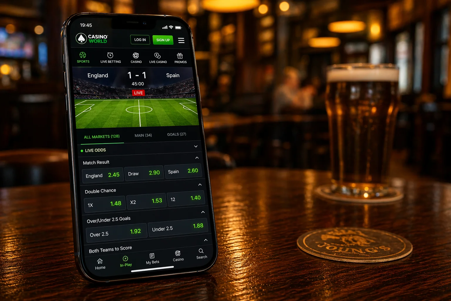 Claim Pub Casino Sports Bonus — £10 Free Bet and 50% Acca Boost